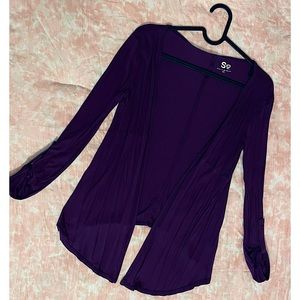 SO brand, Kohl’s deep purple cardigan